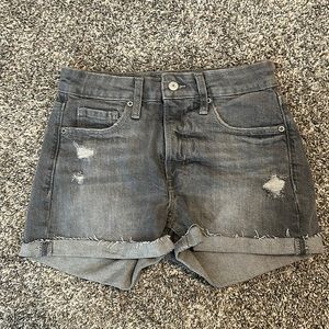 old navy women’s high rise gray jean shorts, women’s small- size 2